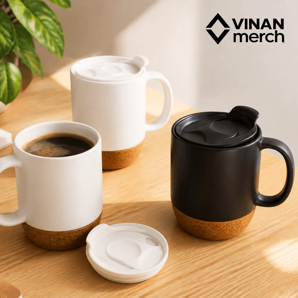 Taza cerámica base de corcho LR-174